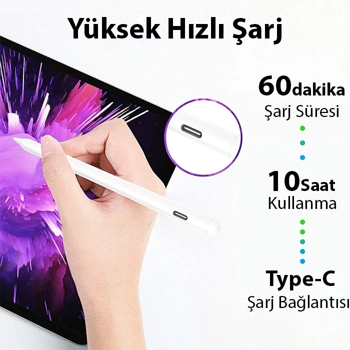 Nevamel ALLY Universal Active Touch Kapasitif Stylus Tablet-Telefon Dokunmatik Kalem-(5775)