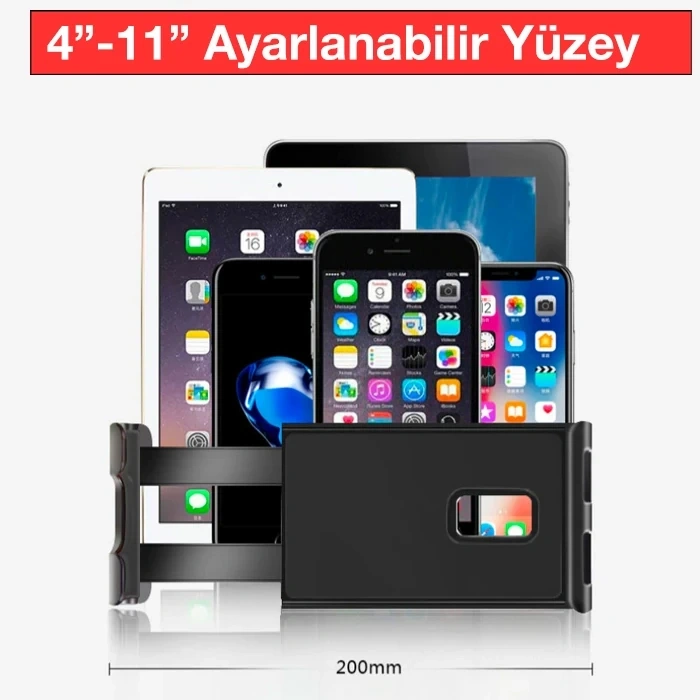Nevamel Ally Universal Araç Arka Koltuk Tablet ve Telefon Tutucu-(5775)
