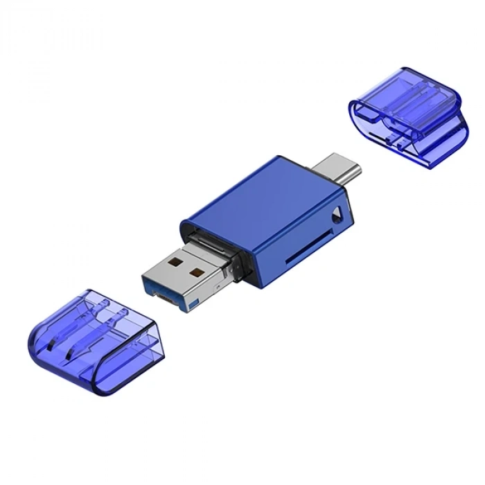 Nevamel ALLY USB 3.0+Type-c+Lightning Sd Kart Okuyucu - Hızlı Card Reader-(5775)