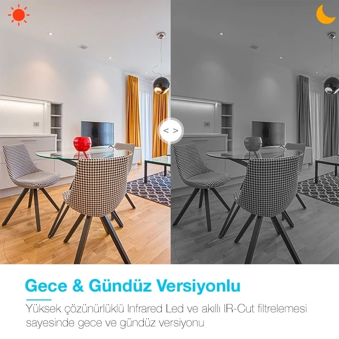 Nevamel ALLY V380 1080P HD Gece Görüşlü Hareket Sensörlü WIFI Güvenlik Kamerası-(5775)