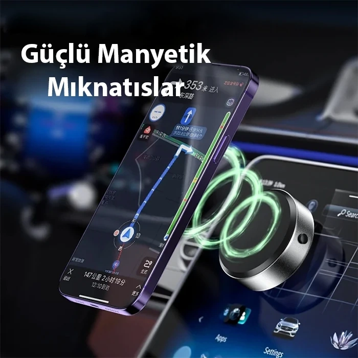 Nevamel ALLY X8 Magsafe Manyetik Araç İçi Telefon Tutucu-(5775)
