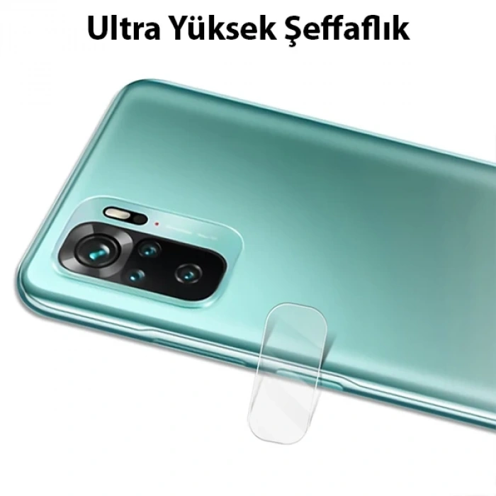 Nevamel ALLY Xiaomi Redmi Note 10 4G Tempered Glass Cam Kamera Koruyucu-(5775)