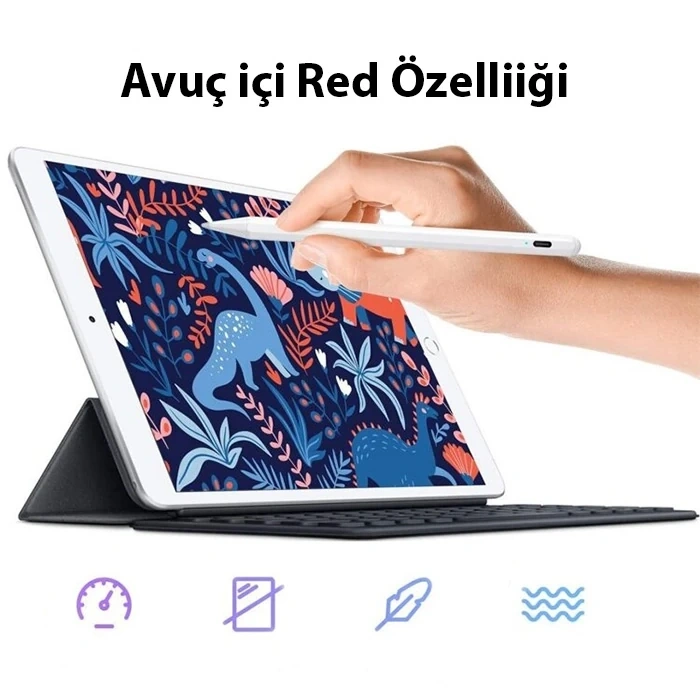 Nevamel ALLY Xpen-3i iPad(2018-2025) Aktif Manyetik Kapasitif Kalem-(5775)
