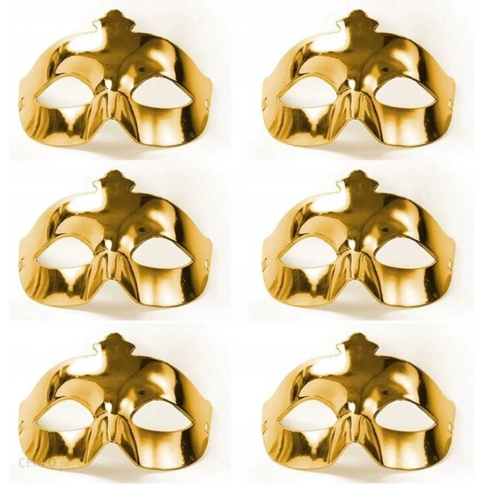 Nevamel Altın Metalize Renk Düz Balo Parti Maskesi