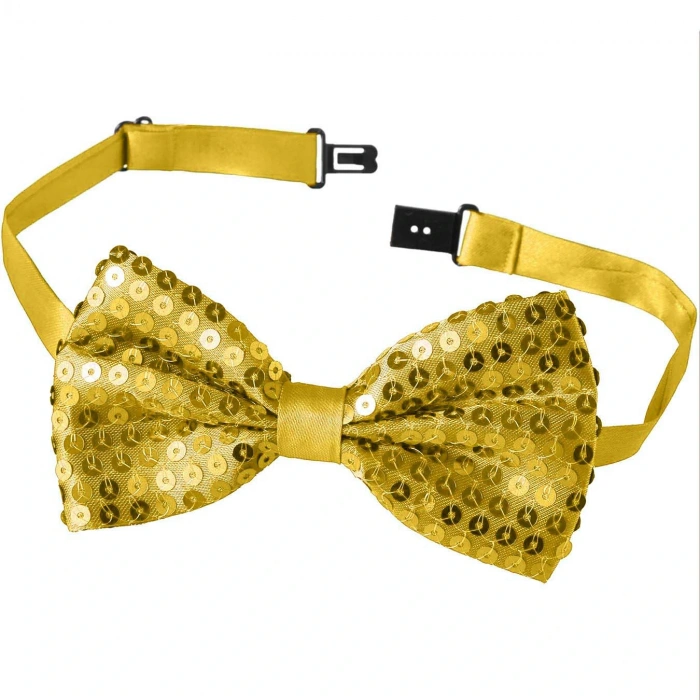 Nevamel Altın Payetli Pullu Papyon