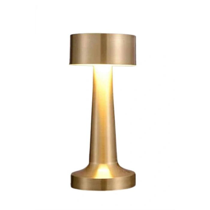 Nevamel Altın Rengi Masa ve Gece Lambası Dokunmatik Şarjlı Masa Lambası