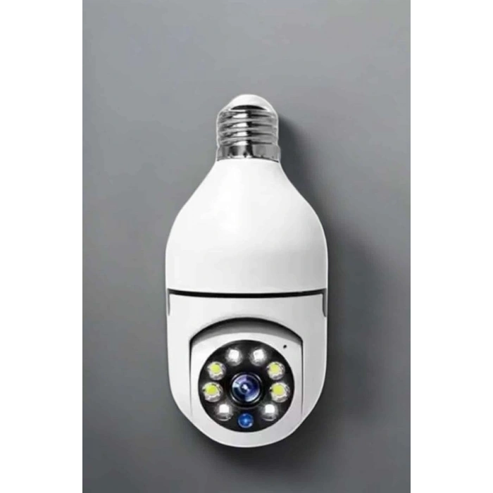 Nevamel® Ampul Görünümlü Güvenlik Kamerası Duylu Wifi Kamerası Dönebilen