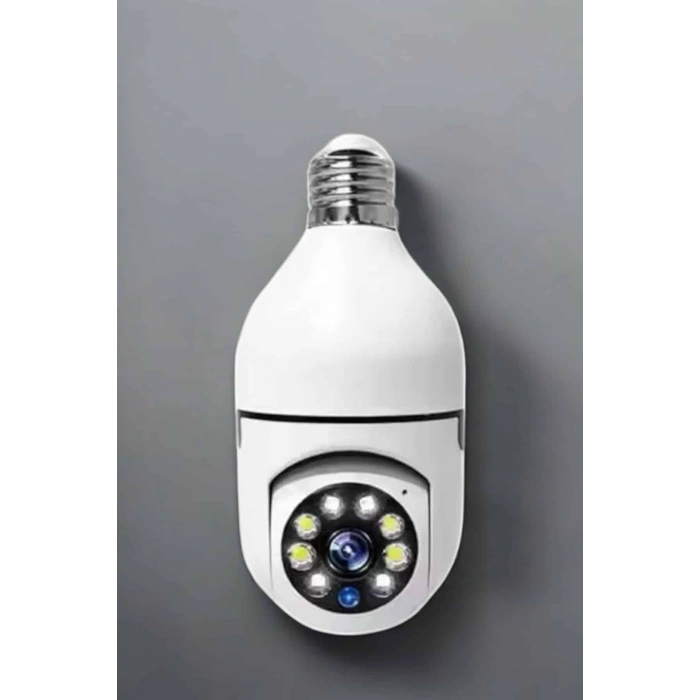 Nevamel® Ampul Görünümlü Güvenlik Kamerası Duylu Wifi Kamerası Dönebilen