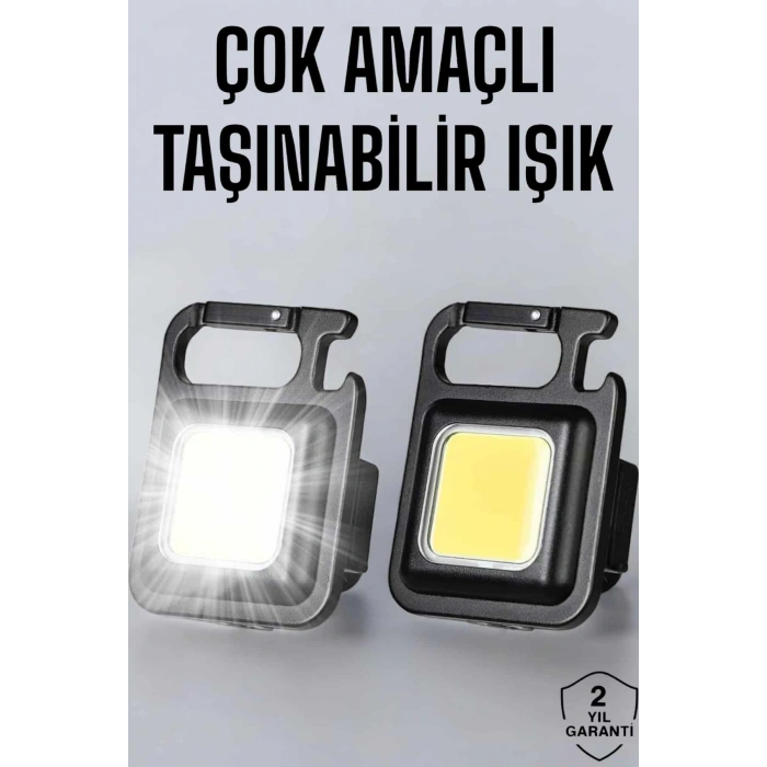 Nevamel Anahtarlık Çok Amaçlı Mıknatıslı Taşınabilir Işık Led Şarjlı
