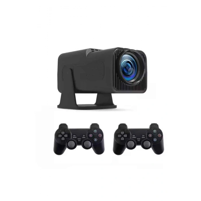 Nevamel Android Projeksiyon Siyah Taşınabilir Sinema Projektörü 4k 1080p Ev Sineması Bluetooth