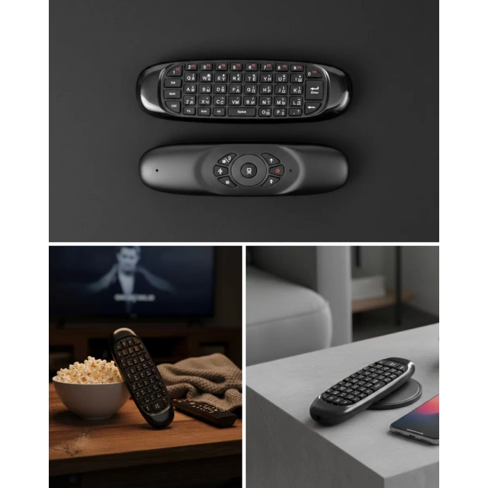 Nevamel® Android TV ve PC Uyumlu Kablosuz Hava Fareli Kumanda