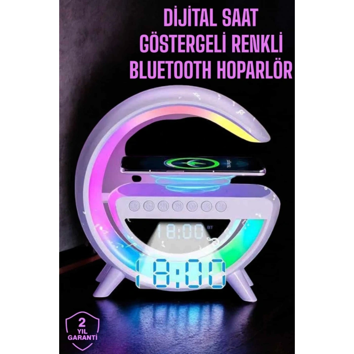 Nevamel® Android Uyumlu Akıllı Bluetooth Hoparlör Kablosuz Şarj Cihazı Standı