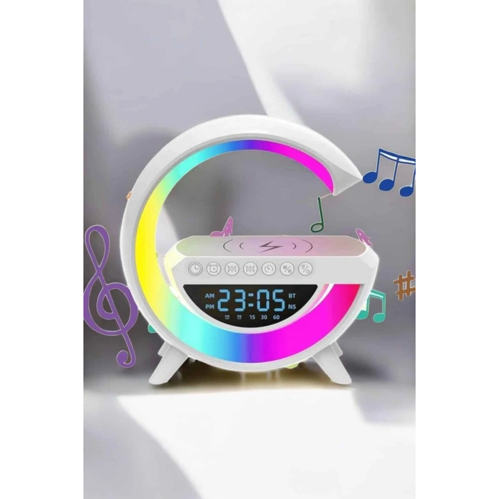 Nevamel® Android Uyumlu Akıllı Bluetooth Hoparlör Kablosuz Şarj Cihazı Standı