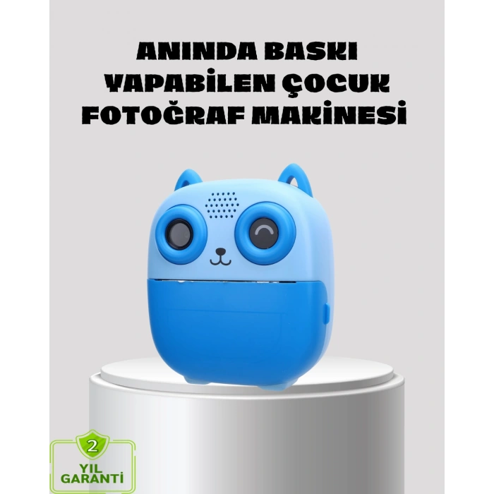 Nevamel® Anında Baskı Özellikli Çocuk Kamerası 48MP 1080P Çift Lens 32GB Destekli