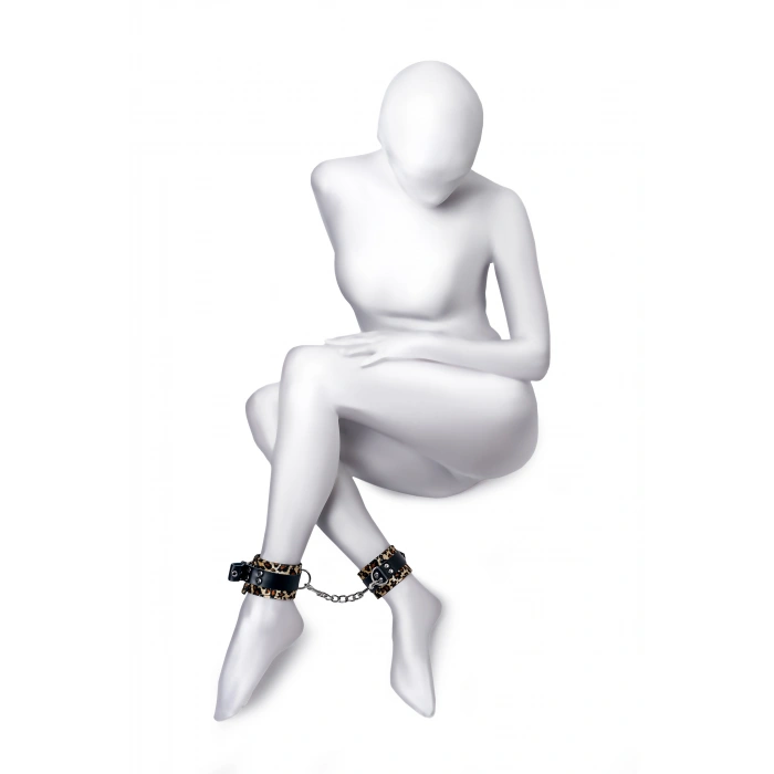 Nevamel® Anonymo Bdsm Ayak Kelepçe #0152, Pu Deri, Baskılı, 27 Cm (Kod:0152)
