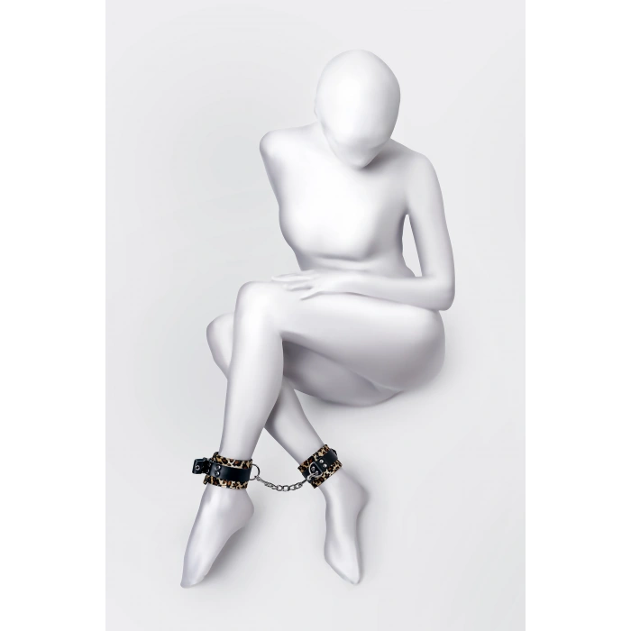Nevamel® Anonymo Bdsm Ayak Kelepçe #0152, Pu Deri, Baskılı, 27 Cm (Kod:0152)