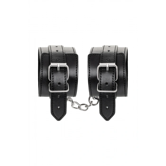 Nevamel® Anonymo Bdsm Ayak Kelepçe #0153, Pu Deri, Siyah, 26,5 Cm (Kod:0153)