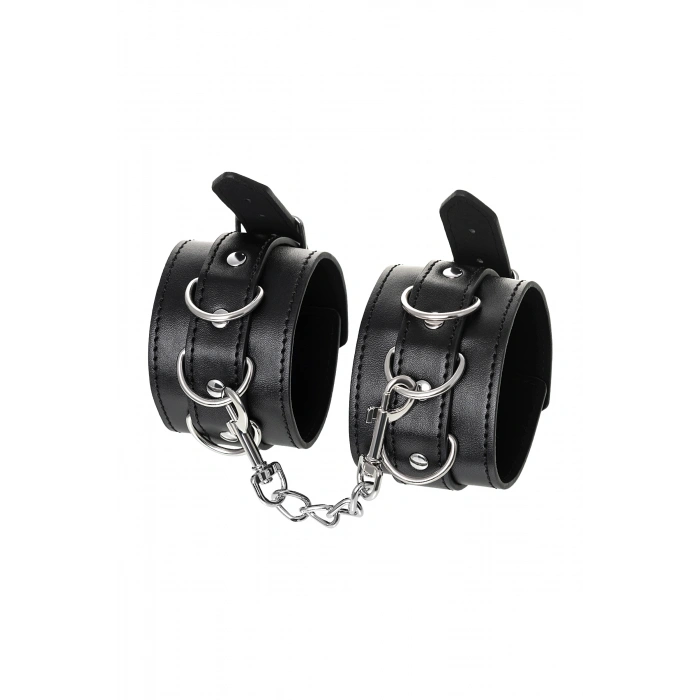 Nevamel® Anonymo Bdsm Ayak Kelepçe #0153, Pu Deri, Siyah, 26,5 Cm (Kod:0153)