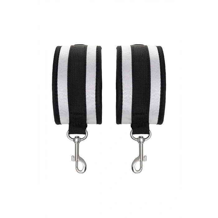 Nevamel® Anonymo Bdsm Ayak Kelepçe, Saten, Gümüş, 28,5 Cm