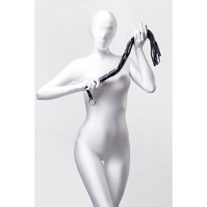 Nevamel® Anonymo Bdsm Kırbaç #0005 , Pu Deri, Siyah, 64 Cm (Kod:0005)