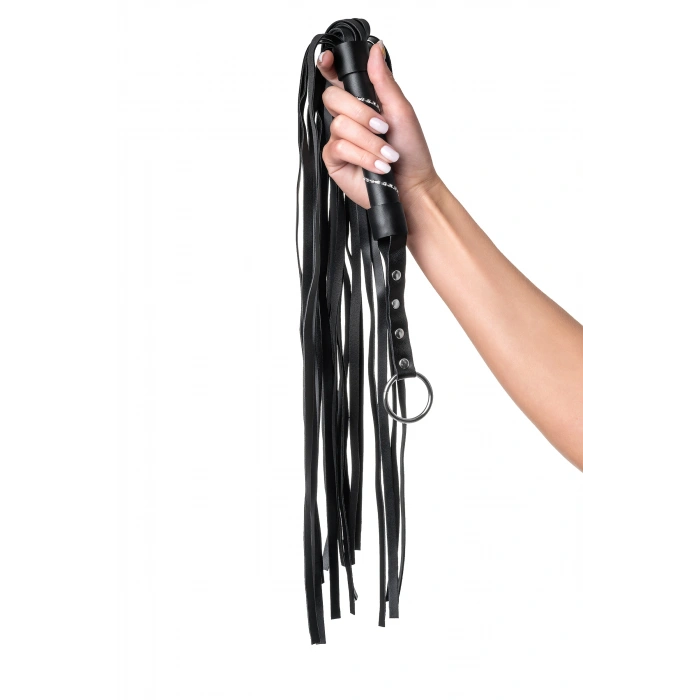 Nevamel® Anonymo Bdsm Kırbaç #0005 , Pu Deri, Siyah, 64 Cm (Kod:0005)