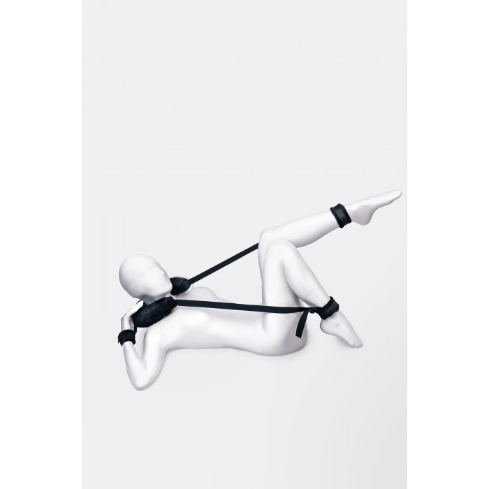 Nevamel® Anonymo Bdsm Sabitleme Kemeri #0701 Yastıklı, Kadife, Siyah, 127 Cm (Kod:0701)