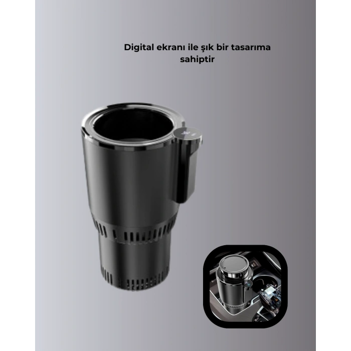 Nevamel® Araba Bardaklığı Isıtma Soğutma Ayarlı Çakmak Girişli Akıllı Model