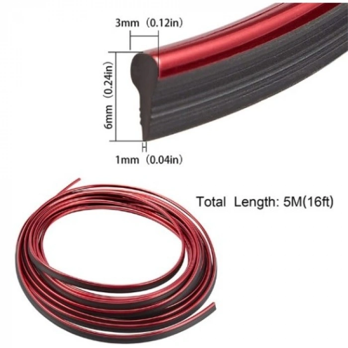 Nevamel Araba Dekorasyon 5 Metre Şerit Trim