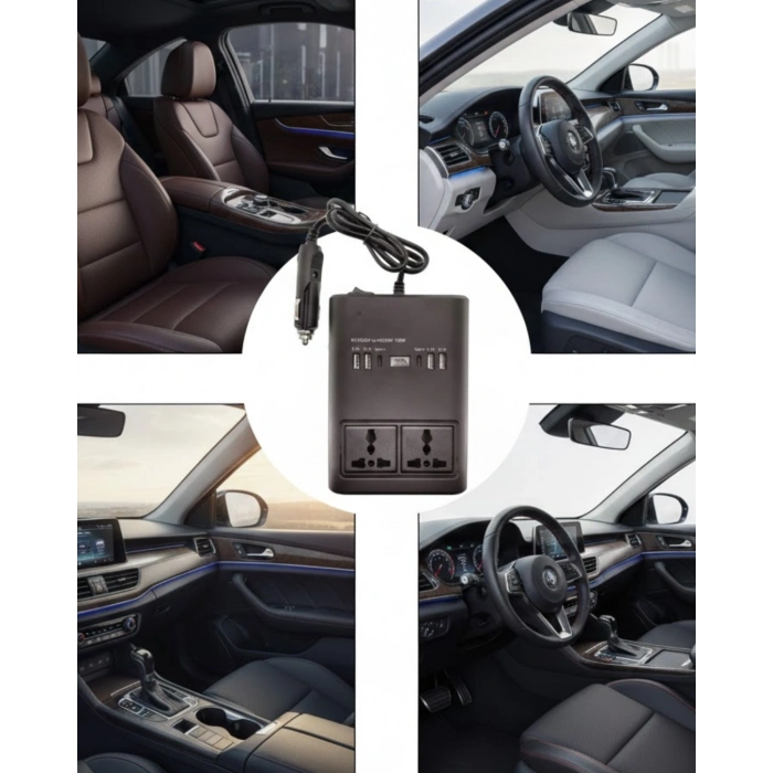 Nevamel® Araç Çakmak Girişli Güç İnvertörü 150W