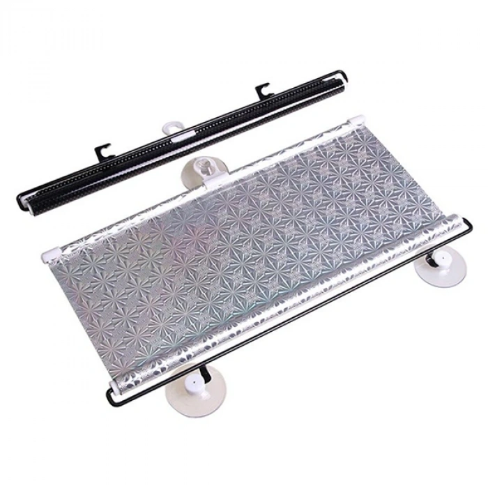 Nevamel Araç İçi Araba Güneşliği Oto Ön Cam Güneşlik Branda Katlanabilir Koruyucu Güneşlik 68 x125 Cm