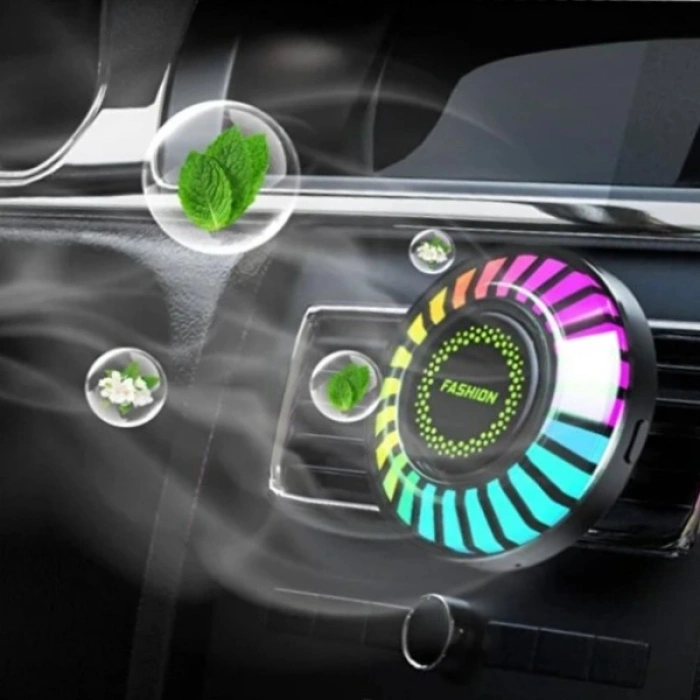 Nevamel Araç İçi Koku Hazneli RGB Sese Duyarlı LED Işık