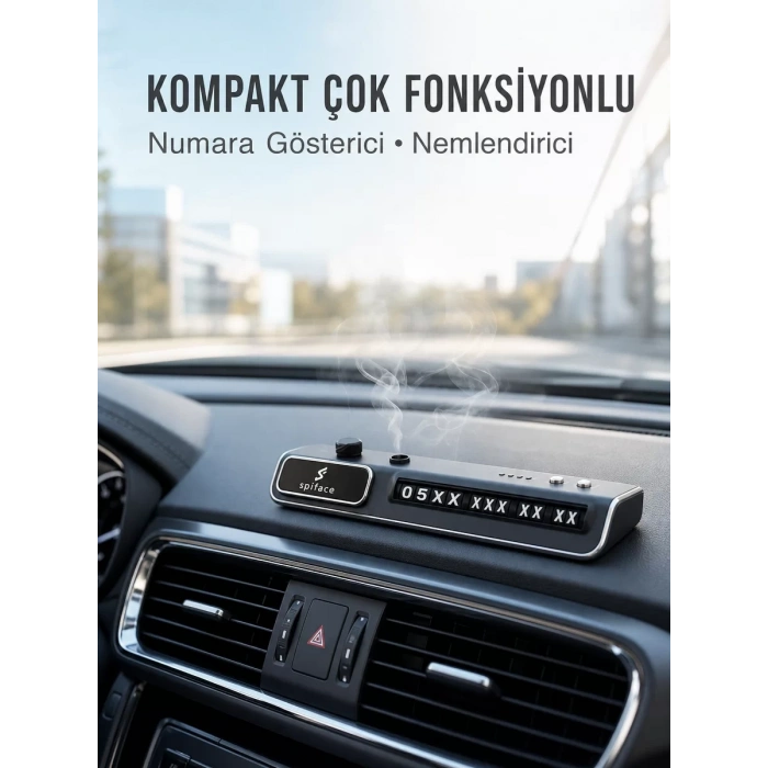 Nevamel® Araç İçi LED Park Telefon Numarası Göstergesi Ön Cam Uyumlu 2 Koku Hediyeli Yeni Nesil