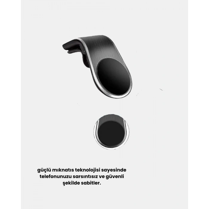 Nevamel® Araç İçi Manyetik Telefon Tutucu Güçlü Klipsli ve 360 Derece Ayarlanabilir