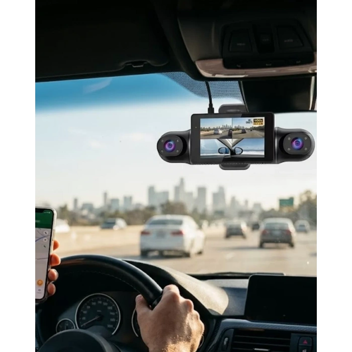 Nevamel® Araç İçi WiFi Destekli Full HD Kamera Geniş Açılı Gece Görüşlü