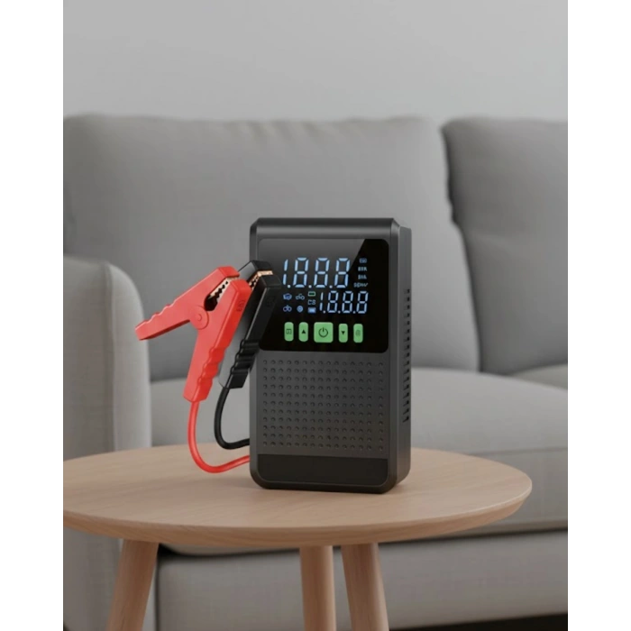 Nevamel® Araç İçin Akü Takviye Cihazı ve Kablosuz Hava Kompresörü