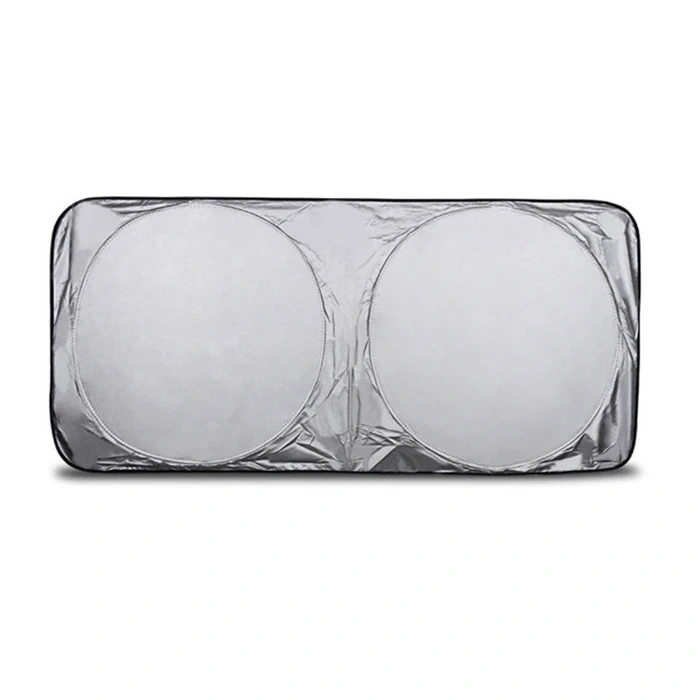 Nevamel Araç Oto Ön Cam Çift Daireli Gümüş Kaplama Güneş Kalkanı Branda-(5775)