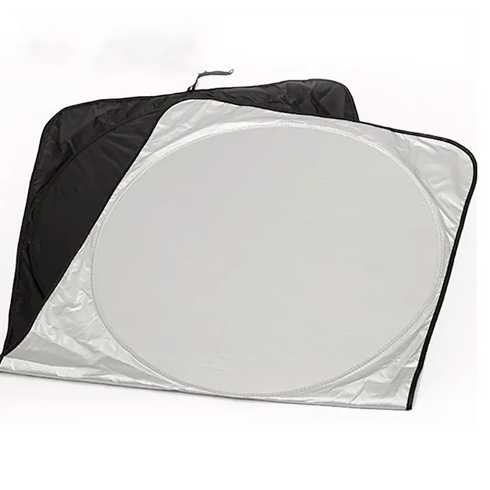 Nevamel Araç Oto Ön Cam Çift Daireli Gümüş Kaplama Güneş Kalkanı Branda-(5775)