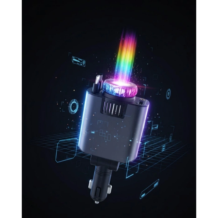 Nevamel® Araç Şarj Aleti Yıldız Tavan Işıklı Hava Nemlendirici Aroma Aparatı