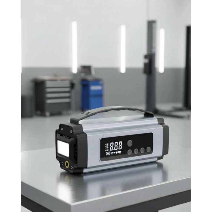 Nevamel® Araçlar İçin Taşınabilir Akü Takviye Hava Kompresörü ve Acil Güç Kaynağı