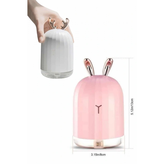 Nevamel Aromaterapi Hava Nemlendirici Dekoratif USB Şarjlı Tavşan Nemlendirici