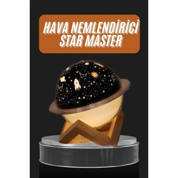 Nevamel Aromaterapi Hava Nemlendirici Gece Lambası Uzay Model Satürn Oda Kokusu