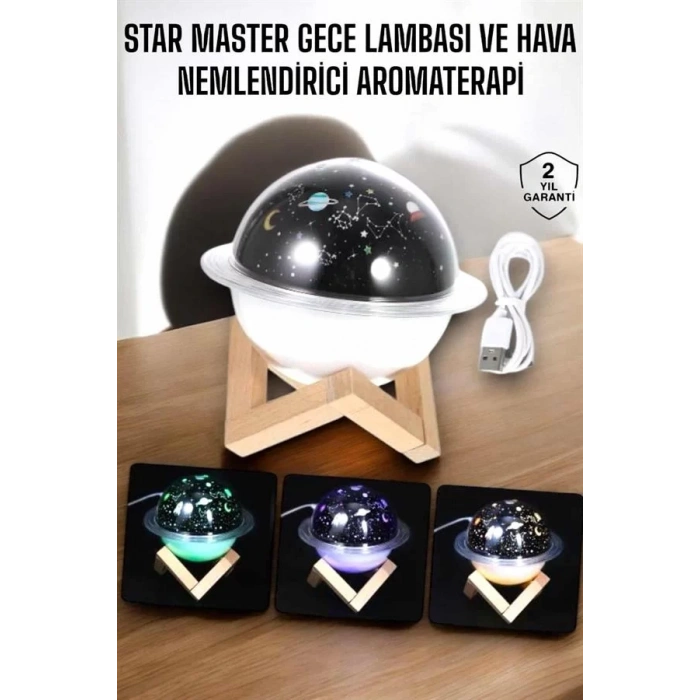 Nevamel® Aromaterapi Hava Nemlendirici Masa ve Gece Lambası