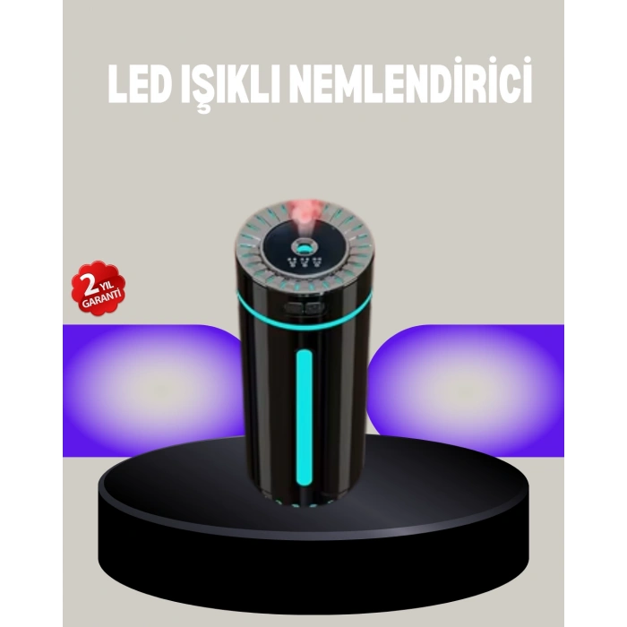 Nevamel® Aromaterapi Özellikli Ultrasonik Hava Nemlendirici LED Atmosfer Işığı