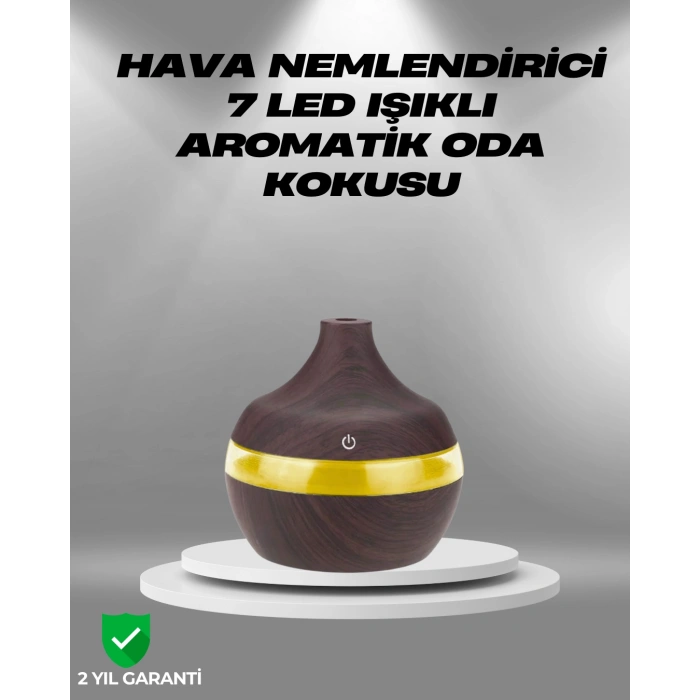 Nevamel® Aromaterapi Uyumlu 300 ml LED Işıklı Oda Kokusu Difüzörü