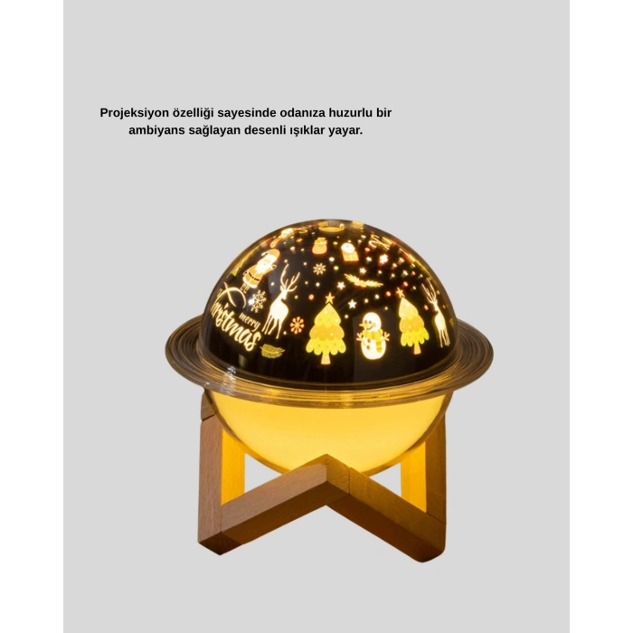 Nevamel Aromaterapili USB Hava Nemlendirici – Projeksiyon Işıklı Sessiz ve Şık Tasarım