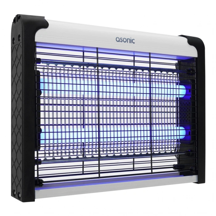 Nevamel® ASONIC AS-A28 Siyah 4W 2000V Masaüstü Zincir Askılı 2adet UV Mor Işıklı Siyah Kasa Sinek Öldürücü(1923)