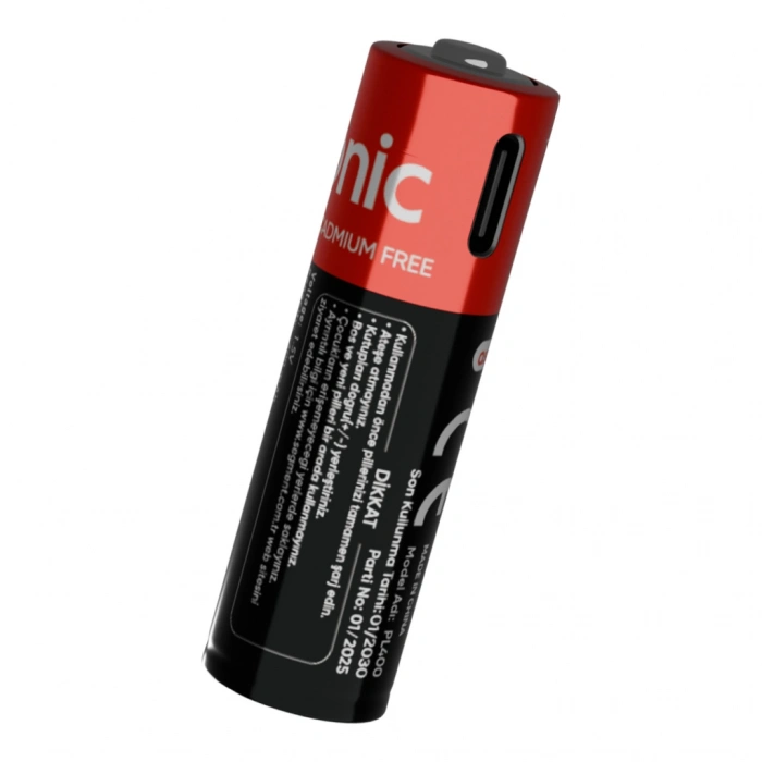 Nevamel® ASONIC PL400 AAA Şarjlı Pil 1.5Volt 400mAh/750mwh Type-C ile Kolay Şarj  2 li Paket (USB To Type-C Kablo Hediye)(1923)