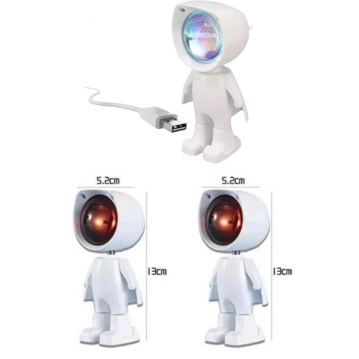 Nevamel Astronot Işık Projektörü Gökkuşağı Projeksiyon Gece Lambası Hediyelik