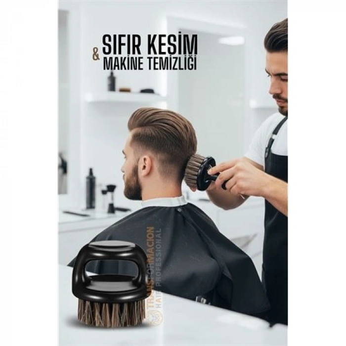 Nevamel® At Kılı Fade Fırça – Berberler İçin Sıfır Kesim ve Makine Temizleme Fırçası