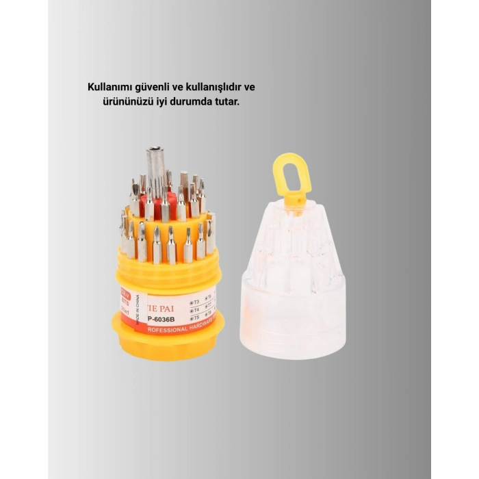 Nevamel® Ateşe Dayanıklı Tornavida Seti Elektronik Tamir İçin Çok Uçlu